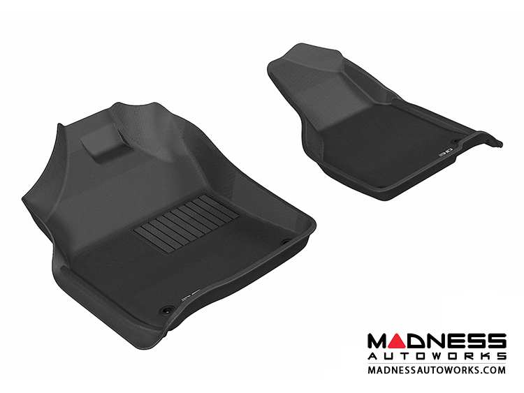 Dodge RAM 1500/ 2500/ 3500 Crew/ Mega Cab Floor Mats (Set of 2) - Front - Black by 3D MAXpider